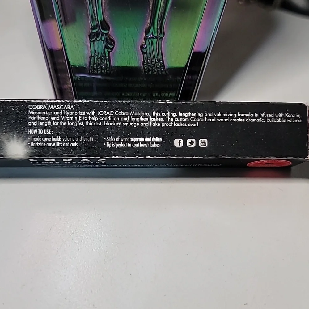 NIB Full Size Lorac Cobra Mascara in Black